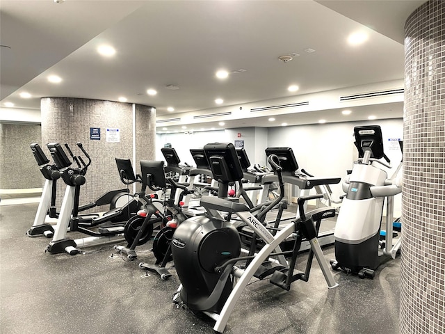 10 City Pl Unit Ph2C, White Plains, NY 10601 - workout area with recessed lighting