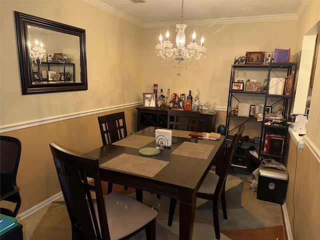 36 Huntington Cir, Peekskill, NY 10566 - dining space with a chandelier, carpet, and crown molding