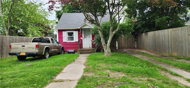 202 Forest Rd W, Mastic Beach, NY 11951 - view of front of house featuring roof with shingles and entry steps