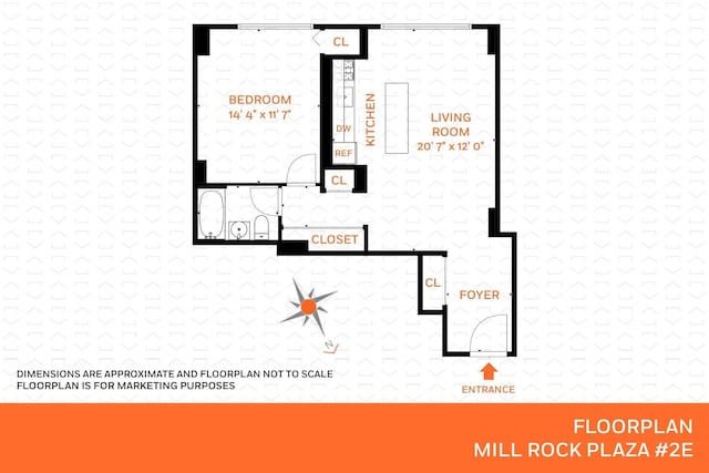 345 E 93rd St Unit 2E, New York Manhattan, NY 10128 - view of floor plan / room layout