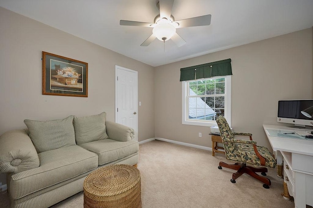 90 River Rd, Hyde Park, NY 12538 - office featuring light carpet and a ceiling fan