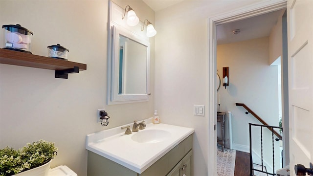 114 Shetland Dr, New City, NY 10956 - bathroom featuring vanity and wood finished floors