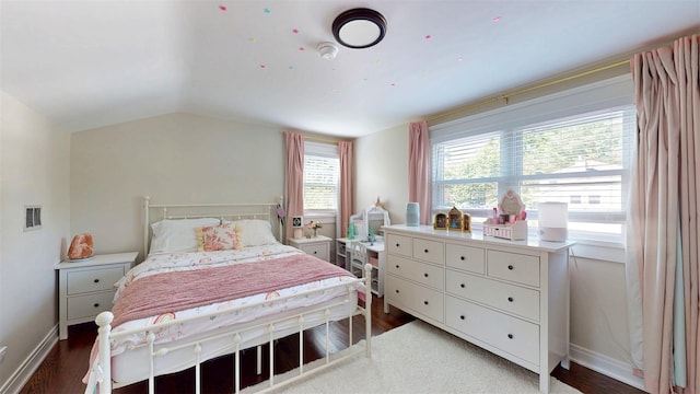 114 Shetland Dr, New City, NY 10956 - bedroom with lofted ceiling and wood finished floors
