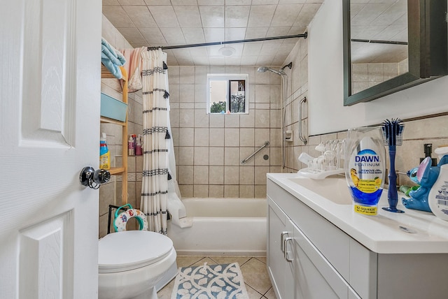 299 Orchid Dr, Mastic Beach, NY 11951 - full bathroom featuring tile patterned flooring, shower / bath combo, and vanity