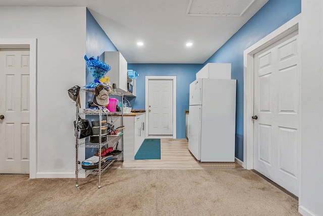 299 Orchid Dr, Mastic Beach, NY 11951 - misc room featuring light colored carpet and recessed lighting