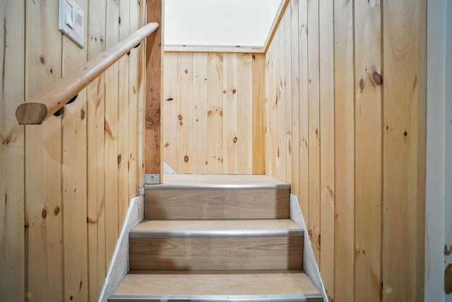 7 Fayer Ct, Phillipsport, NY 12790 - stairs featuring wooden walls