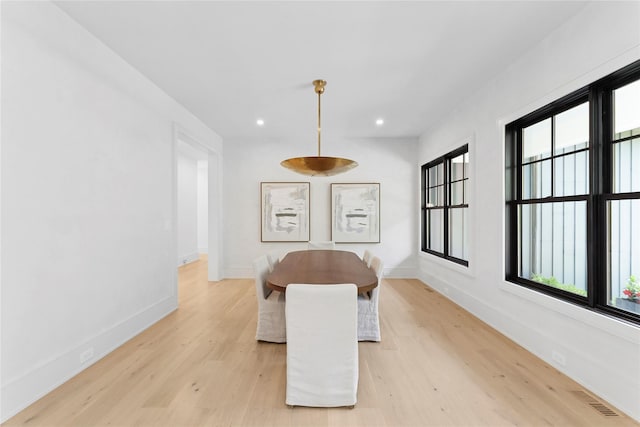 7 Rosemary Ln, Sag Harbor, NY 11963 - dining space featuring light wood-style flooring, plenty of natural light, and recessed lighting