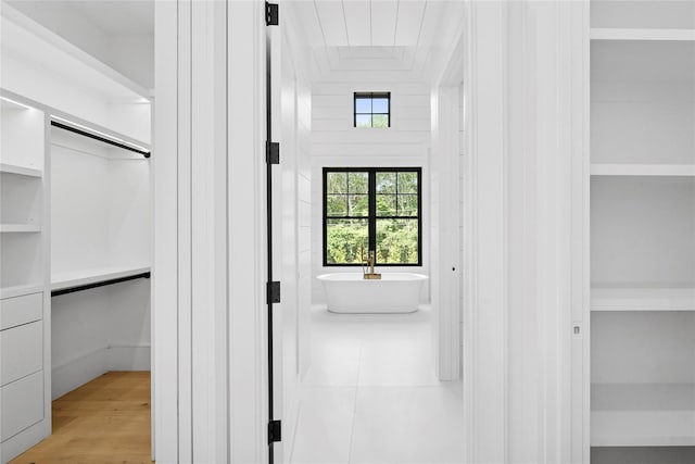 7 Rosemary Ln, Sag Harbor, NY 11963 - hallway with light wood-type flooring