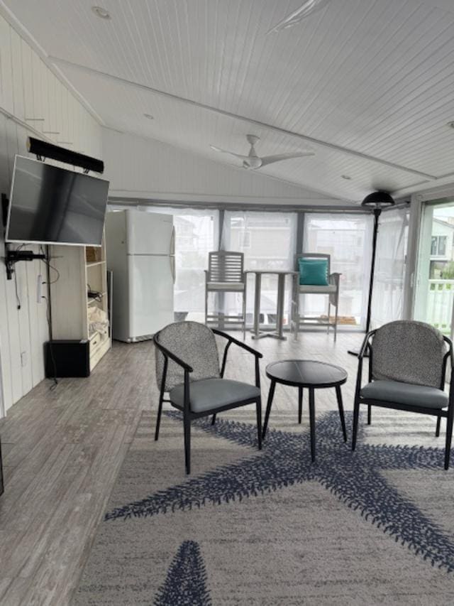 881 Surf St, Lindenhurst, NY 11757 - sunroom featuring vaulted ceiling