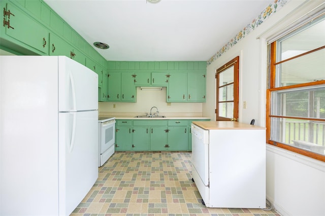 511 Walnut St, Hurley, NY 12443 - kitchen with white appliances, light countertops, and healthy amount of natural light