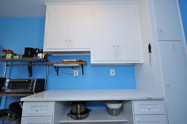 29 Abeel St Unit 4L, Yonkers, NY 10705 - kitchen featuring white cabinets, open shelves, and light countertops