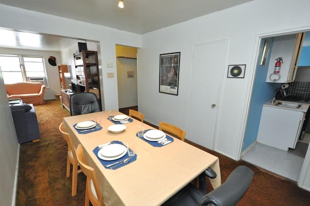 29 Abeel St Unit 4L, Yonkers, NY 10705 - dining area featuring cooling unit and dark carpet
