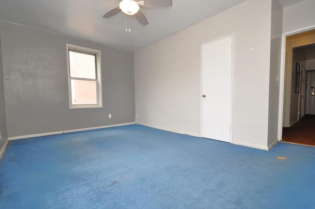 29 Abeel St Unit 4L, Yonkers, NY 10705 - carpeted empty room featuring ceiling fan and baseboards