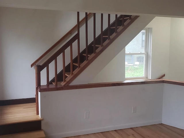 190 Union St, Poughkeepsie, NY 12601 - stairway with wood finished floors and baseboards