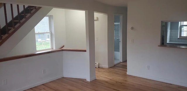 190 Union St, Poughkeepsie, NY 12601 - hallway featuring wood finished floors and baseboards