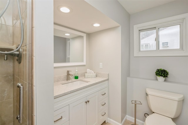 24 Hickory St, Deer Park, NY 11729 - full bathroom with vanity, a tile shower, and recessed lighting
