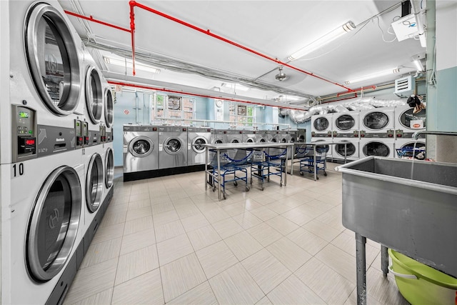 5230 39th Dr Unit 7M, Woodside, NY 11377 - shared laundry with stacked washer / drying machine and washer and clothes dryer