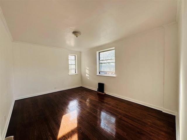 77-04 141st St Unit 67F, Flushing, NY 11367 - empty room featuring dark wood finished floors and ornamental molding