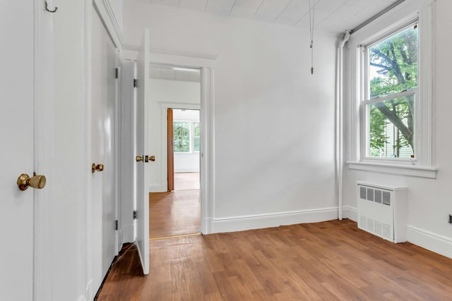 13-19 126th St, College Point, NY 11356 - spare room with radiator heating unit, healthy amount of natural light, and light wood-style flooring