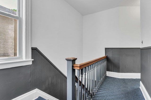 13-19 126th St, College Point, NY 11356 - stairway featuring carpet floors and healthy amount of natural light