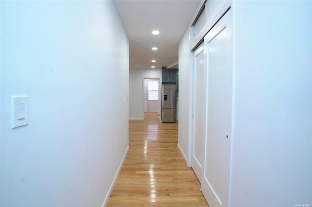 87-44 89th St, Woodhaven, NY 11421 - corridor featuring recessed lighting and light wood-style flooring