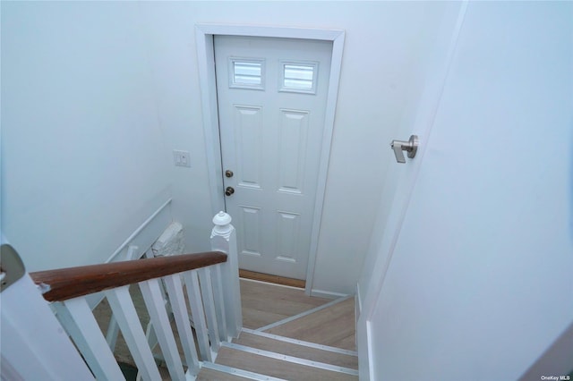 87-44 89th St, Woodhaven, NY 11421 - staircase with wood finished floors