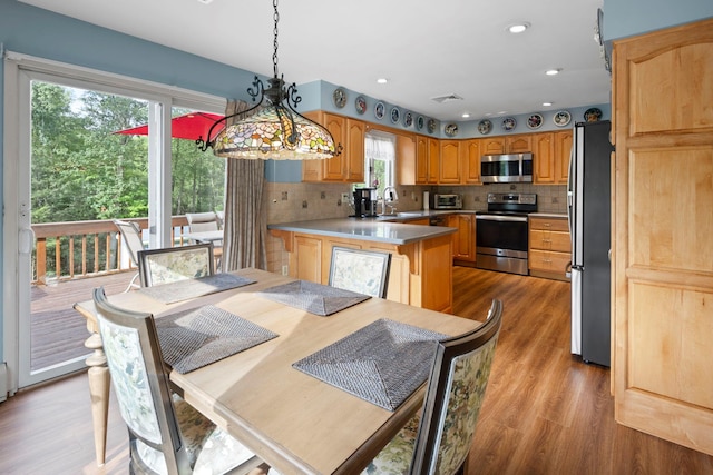 16 Mountain View Dr, Holmes, NY 12531 - dining area with wood finished floors and recessed lighting