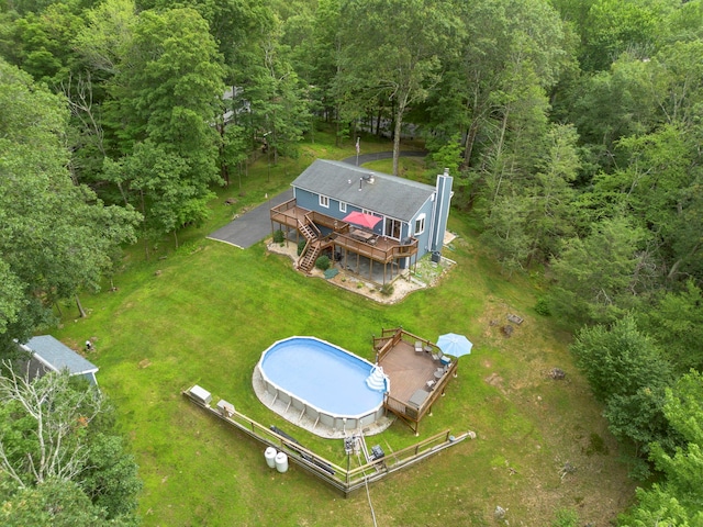 16 Mountain View Dr, Holmes, NY 12531 - aerial view of property and surrounding area with a forest