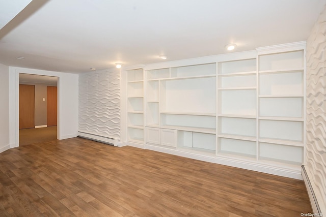 143 N Summit Ave, Patchogue, NY 11772 - empty room featuring a baseboard radiator, a baseboard heating unit, and wood finished floors