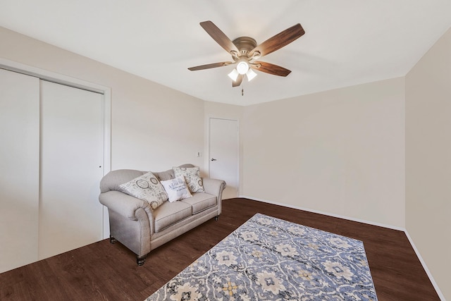 80 Pointe Cir S Unit 80, Coram, NY 11727 - living area with wood finished floors and ceiling fan