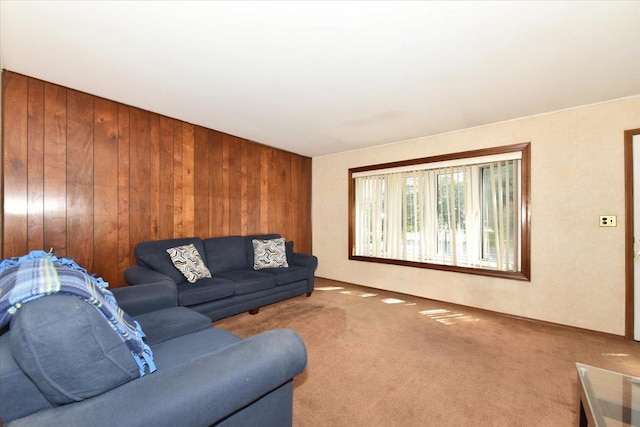 42 N Coleman Rd, Centereach, NY 11720 - living area with carpet floors and wooden walls