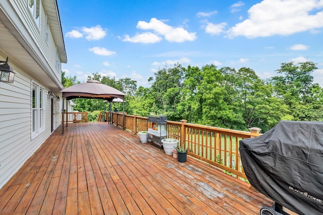 331 Ridge Rd, Campbell Hall, NY 10916 - wooden terrace with a gazebo and grilling area