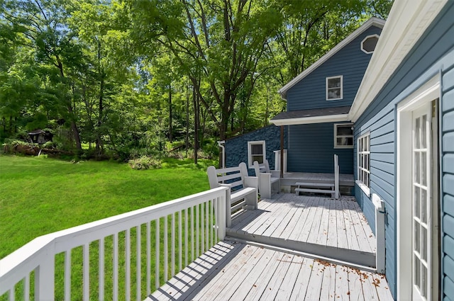 123 Newport Bridge Rd, Warwick, NY 10990 - deck featuring a yard