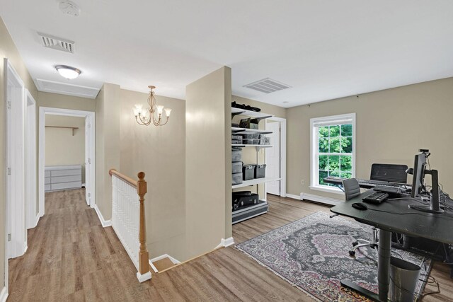 27 Balsam Rd, Hyde Park, NY 12538 - office with wood finished floors and a chandelier