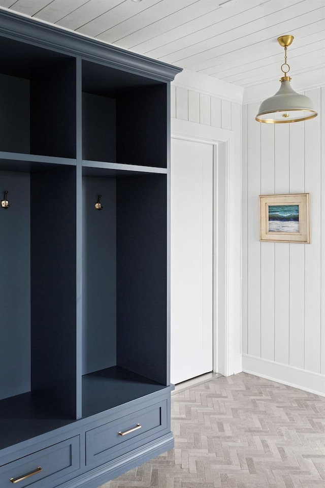 1 Fiske Ave, Westhampton Beach, NY 11978 - mudroom featuring wood ceiling and baseboards