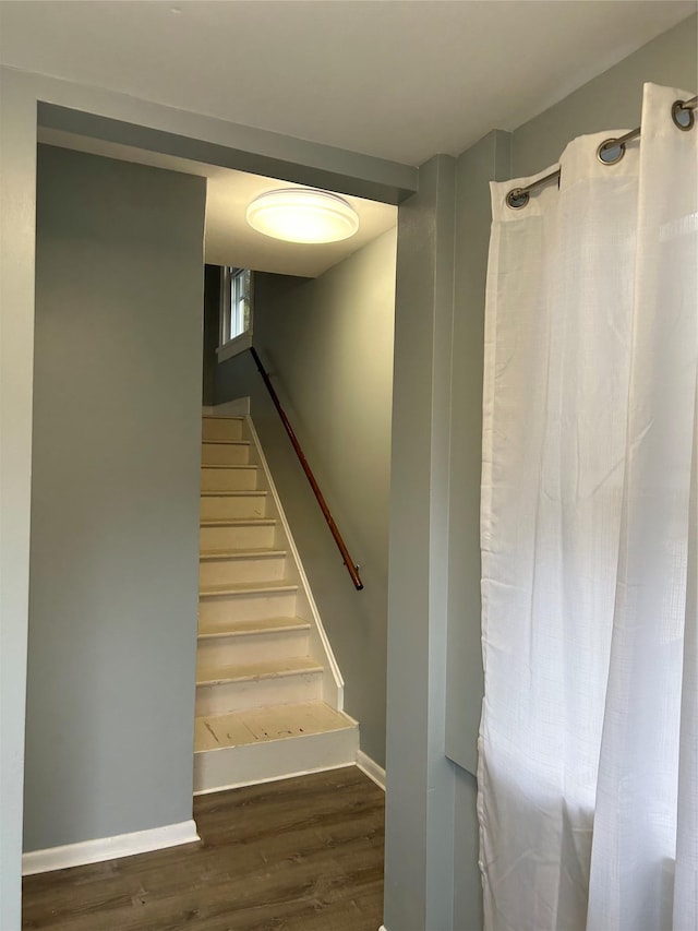 68 Ramapo Rd, Garnerville, NY 10923 - staircase with wood finished floors and baseboards