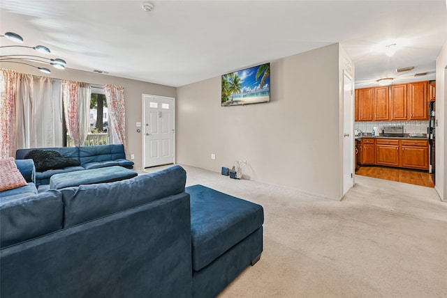 276 Fairview Cir, Middle Island, NY 11953 - living area with light colored carpet