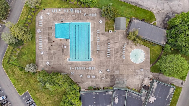 276 Fairview Cir, Middle Island, NY 11953 - aerial view of a pool