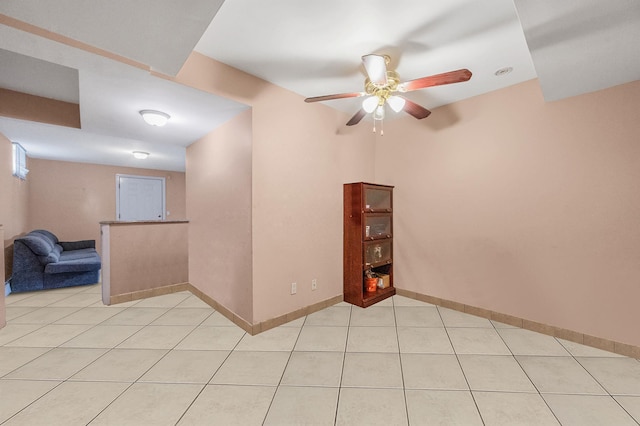 557 Newbridge Rd, East Meadow, NY 11554 - unfurnished room with a ceiling fan and light tile patterned floors