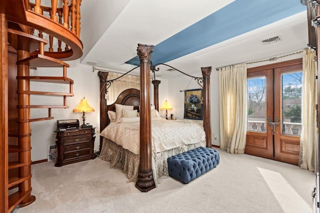 35 Jeffrey Pl, Staten Island, NY 10307 - carpeted bedroom featuring french doors and access to outside