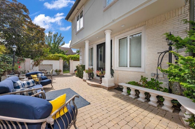 35 Jeffrey Pl, Staten Island, NY 10307 - view of patio / terrace featuring outdoor lounge area