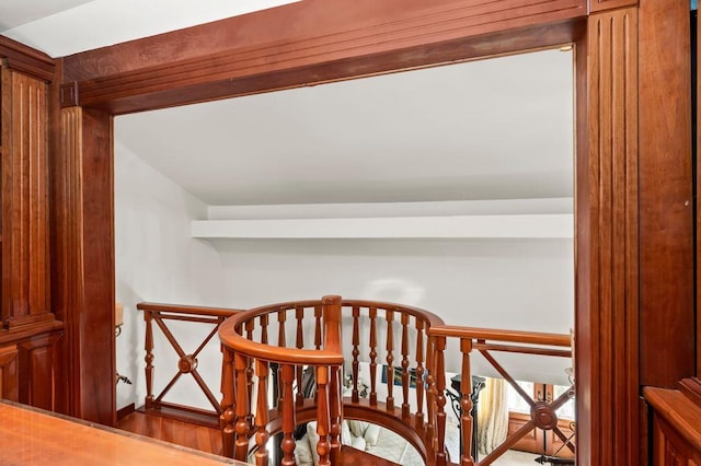 35 Jeffrey Pl, Staten Island, NY 10307 - stairway featuring lofted ceiling