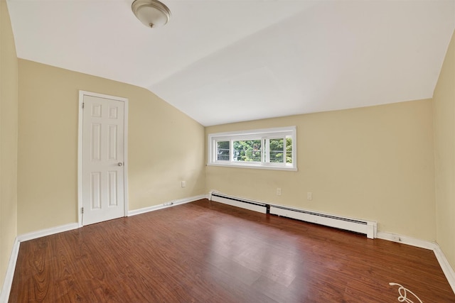 98 N Evarts Ave, Elmsford, NY 10523 - bonus room featuring baseboard heating, lofted ceiling, and wood finished floors