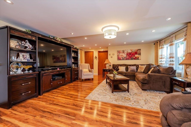 137 Jefferson St, Inwood, NY 11096 - living area with wood finished floors and recessed lighting