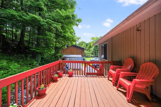49 Raker Rd, Poughkeepsie, NY 12603 - deck with a shed