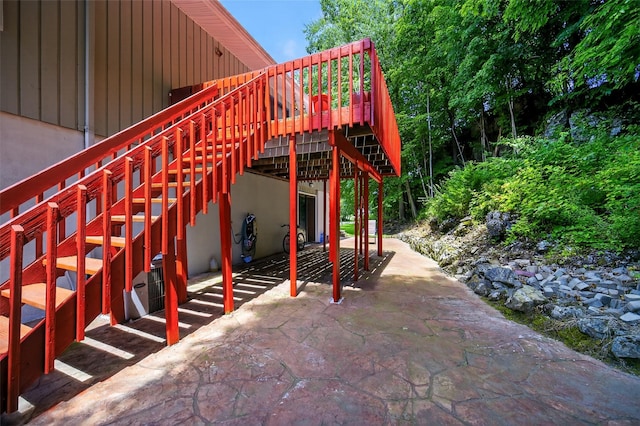 49 Raker Rd, Poughkeepsie, NY 12603 - view of patio featuring stairs and a deck