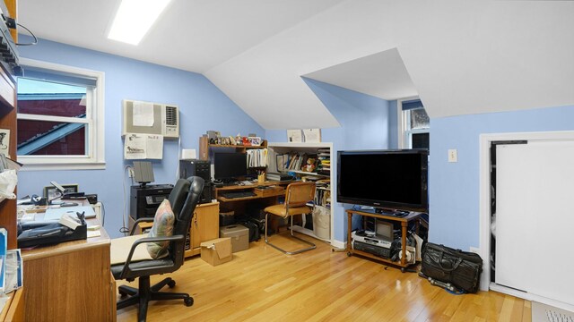 2334 Belmont Ave, Elmont, NY 11003 - home office with wood finished floors and lofted ceiling