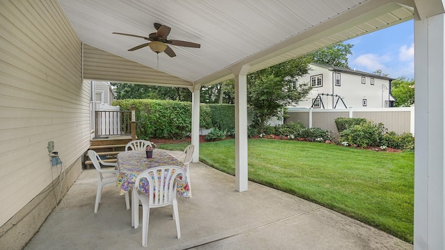2334 Belmont Ave, Elmont, NY 11003 - view of patio / terrace featuring a ceiling fan