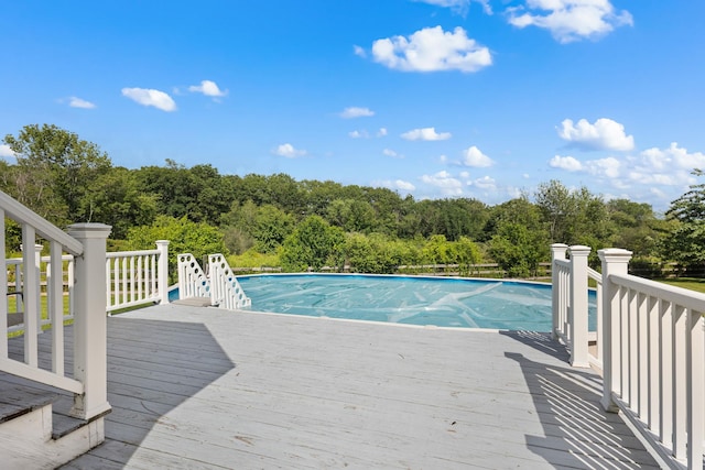 17 Conover Way, Lagrangeville, NY 12540 - view of swimming pool with a wooden deck and a covered pool