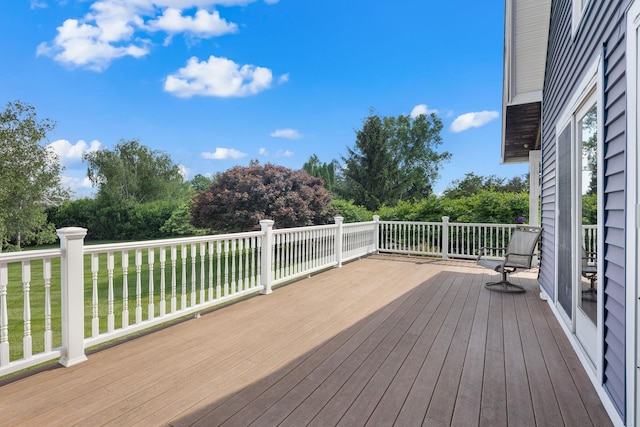 17 Conover Way, Lagrangeville, NY 12540 - wooden deck with a lawn